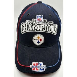 Reebok NFL 2005 PITTSBURGH STEELERS AFC CONFERENCE CHAMPIONS‎ Hat Super Bowl XL